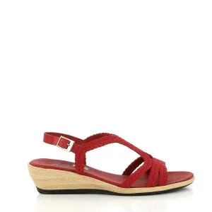 24 Hrs 24079 Red Slingback Sandals
