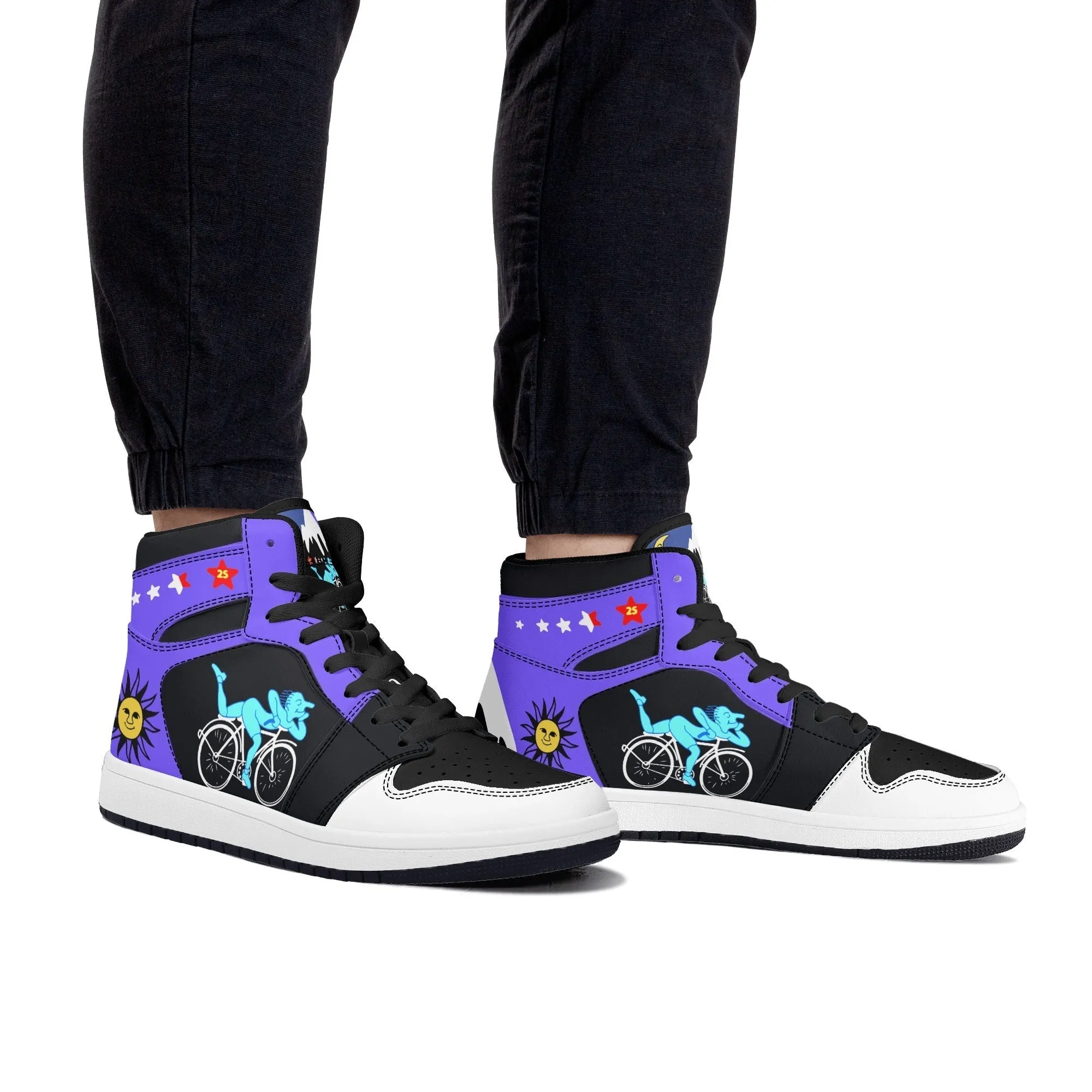 Albert Hofmann High Top Sneakers | Night Bike Ride 1943