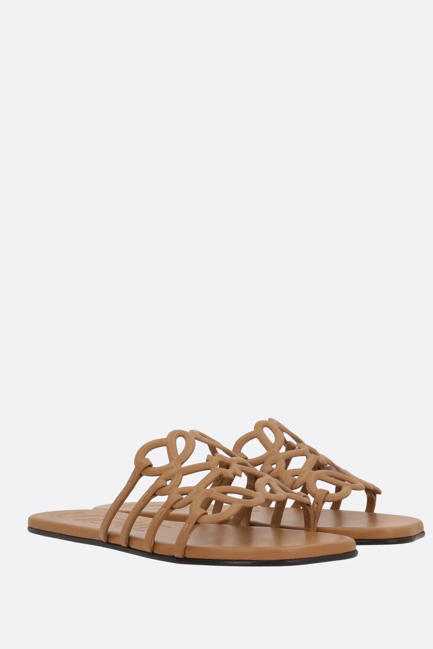 Anagram Petal slide sandals in smooth leather