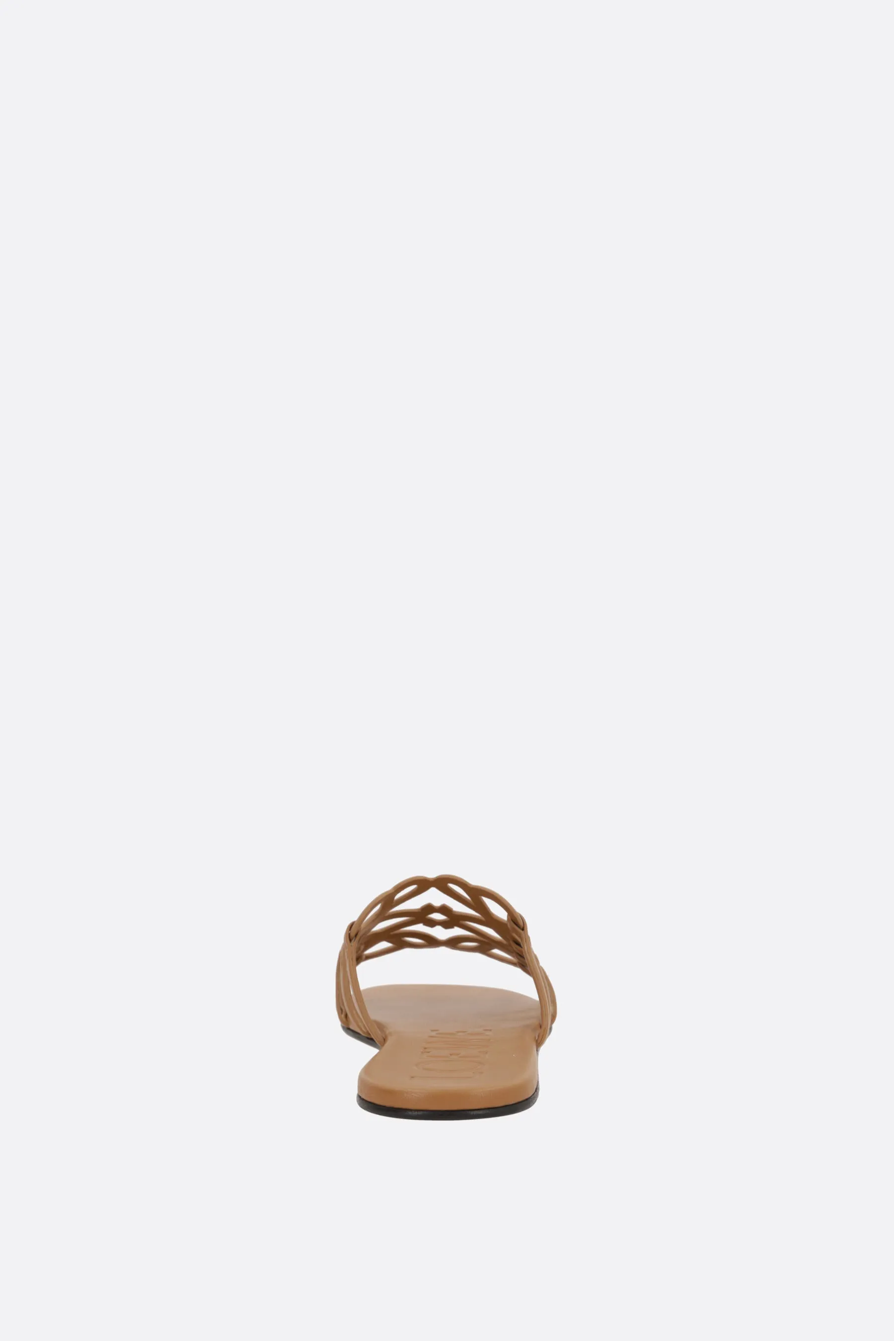 Anagram Petal slide sandals in smooth leather