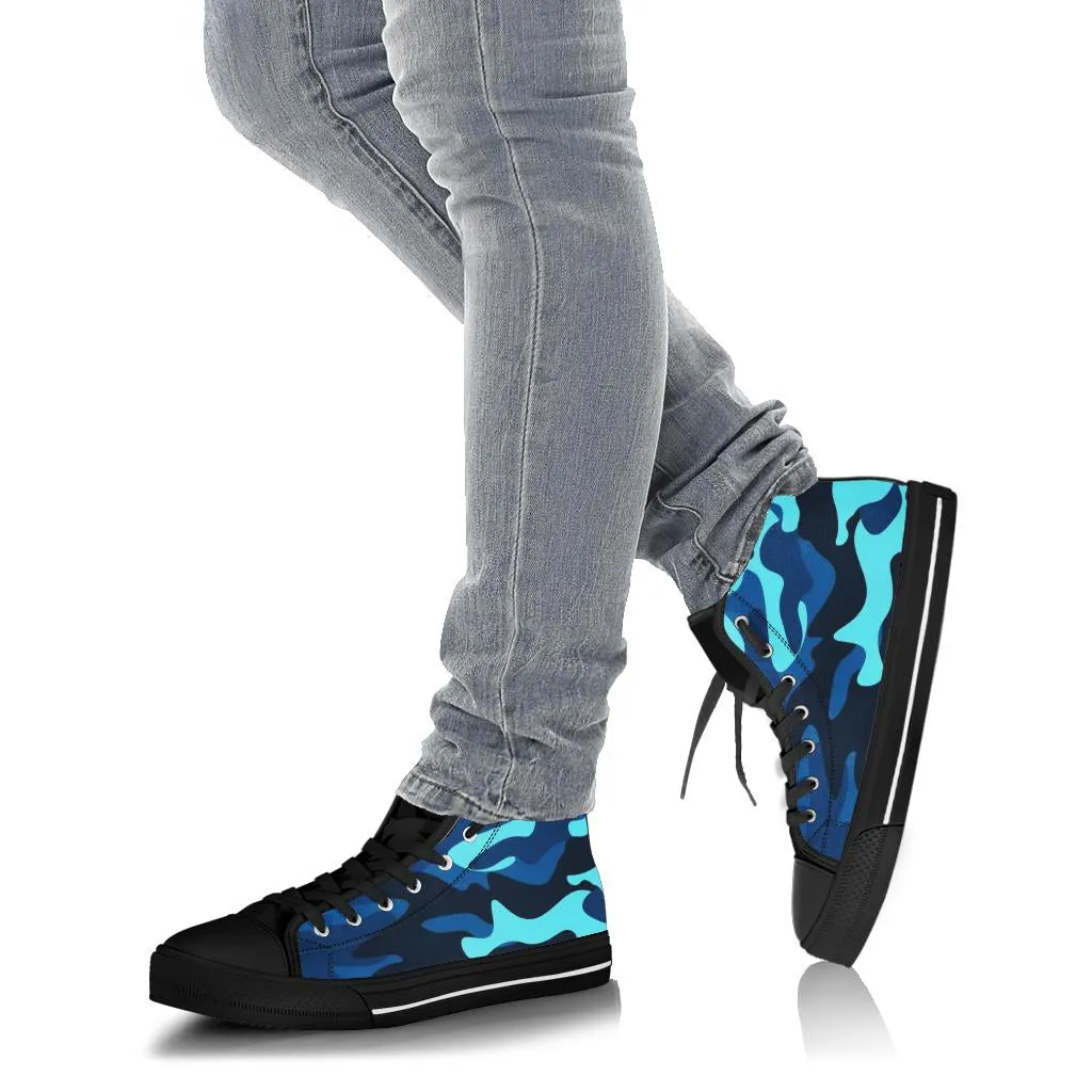 Aqua Berry Camo High Top Sneakers