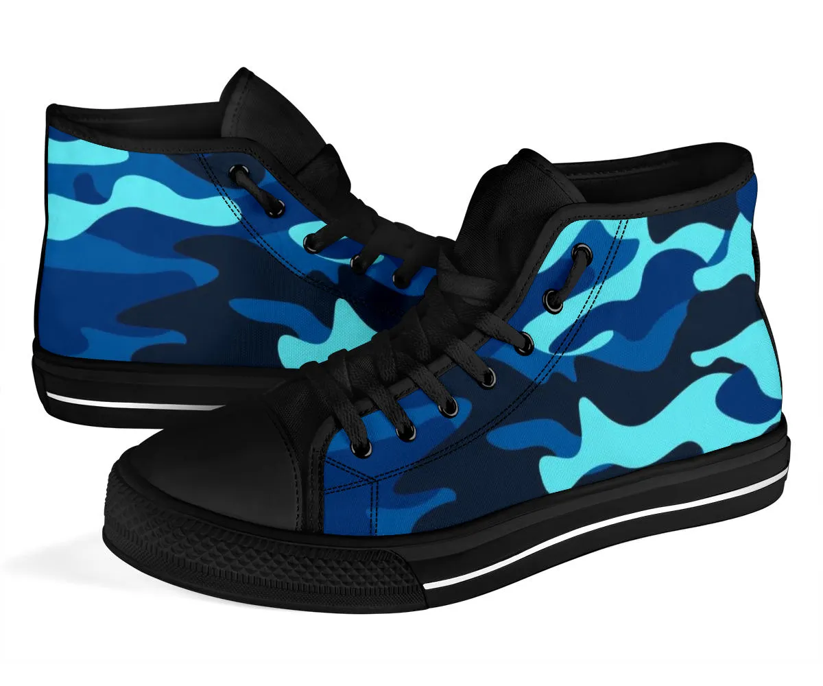 Aqua Berry Camo High Top Sneakers