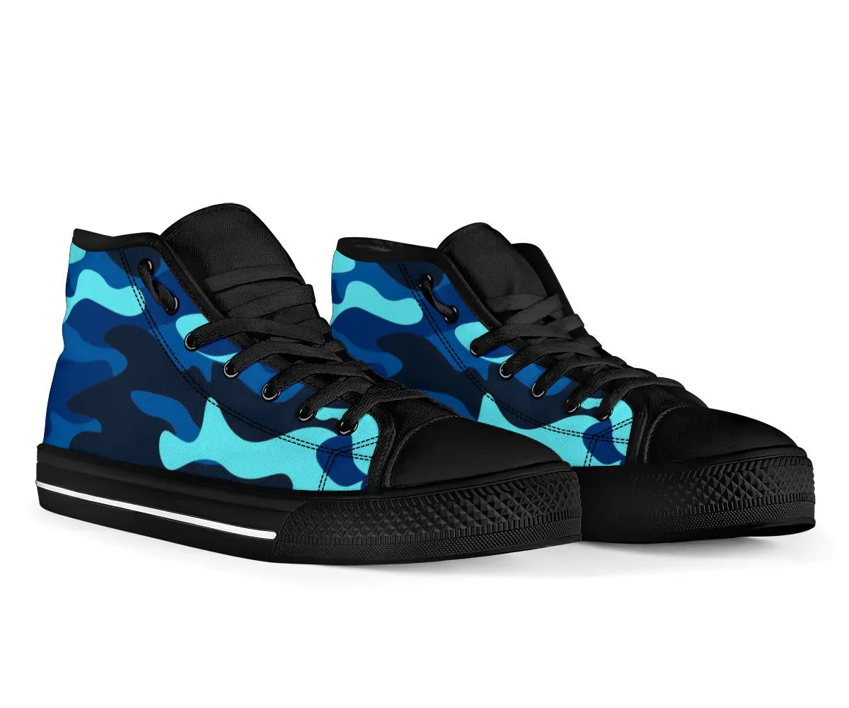 Aqua Berry Camo High Top Sneakers