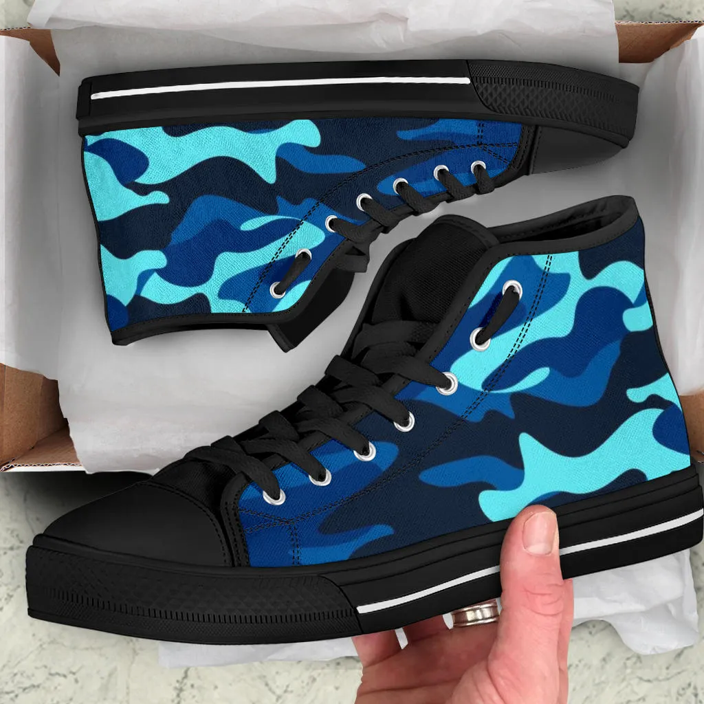 Aqua Berry Camo High Top Sneakers