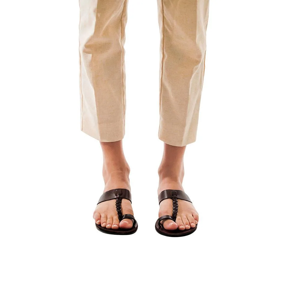Ara -  Braided Leather Sandal | Brown