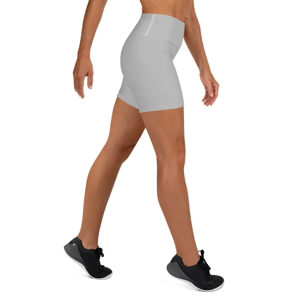 Athletic Apparatus Grey 2 Black logo White stitch Yoga Shorts