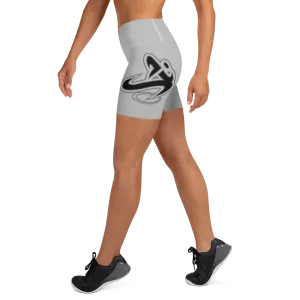 Athletic Apparatus Grey 2 Black logo White stitch Yoga Shorts