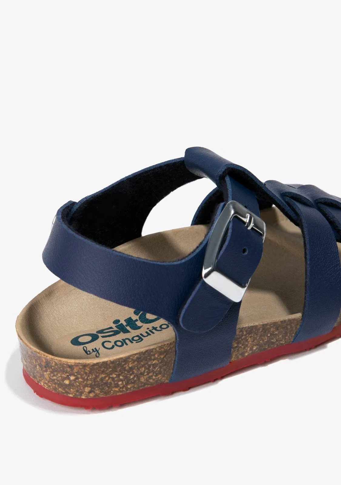 Baby's Navy Bio Buckle Sandals