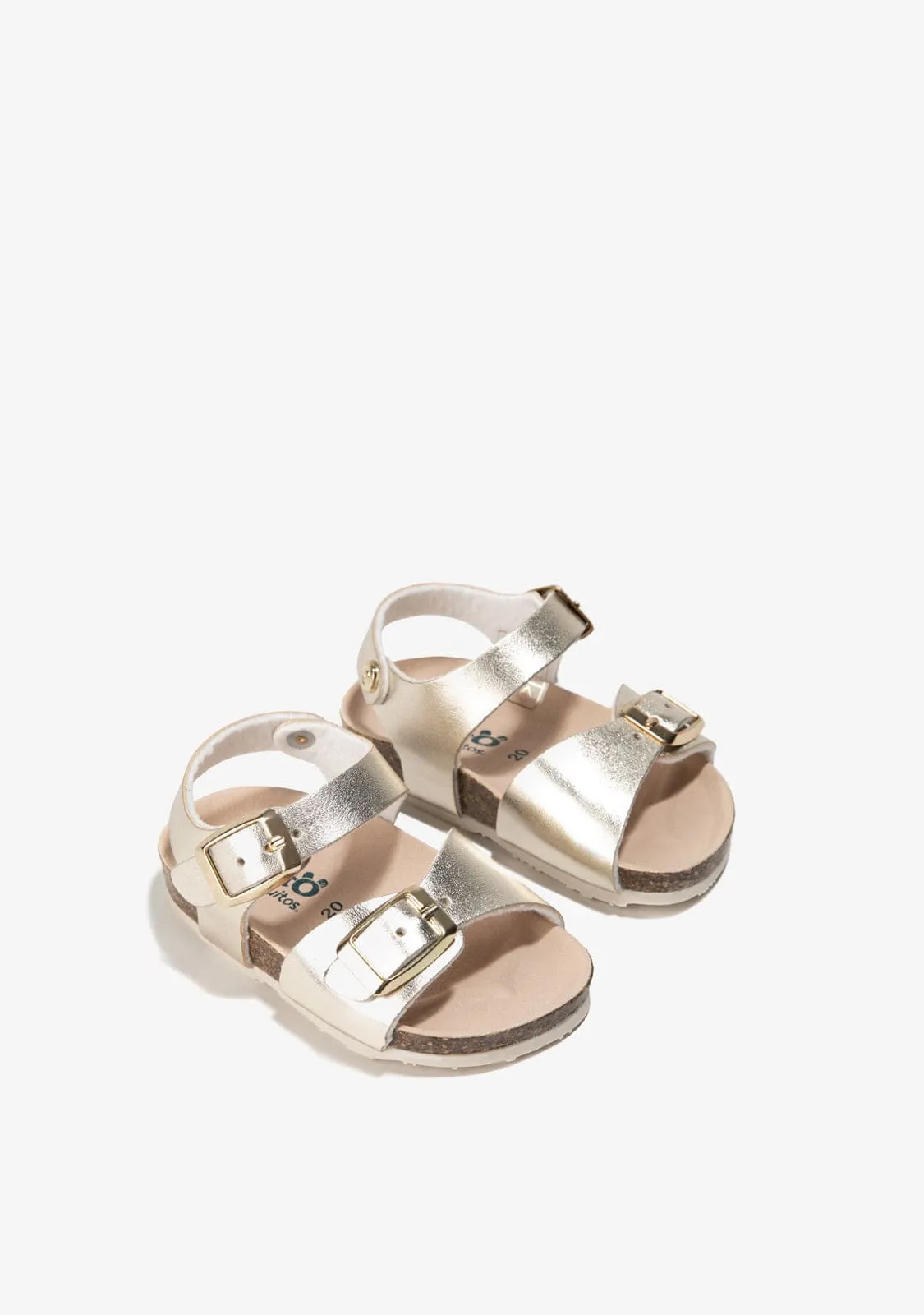 Baby's Platinum Bio Sandals Metallized