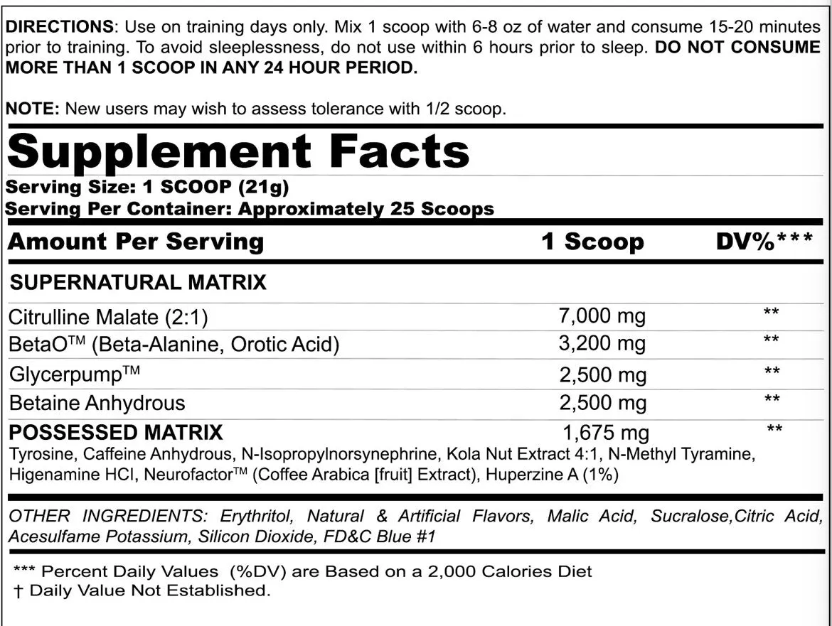 BlackMagicSupps- BZRK PreWorkout 25 Servings