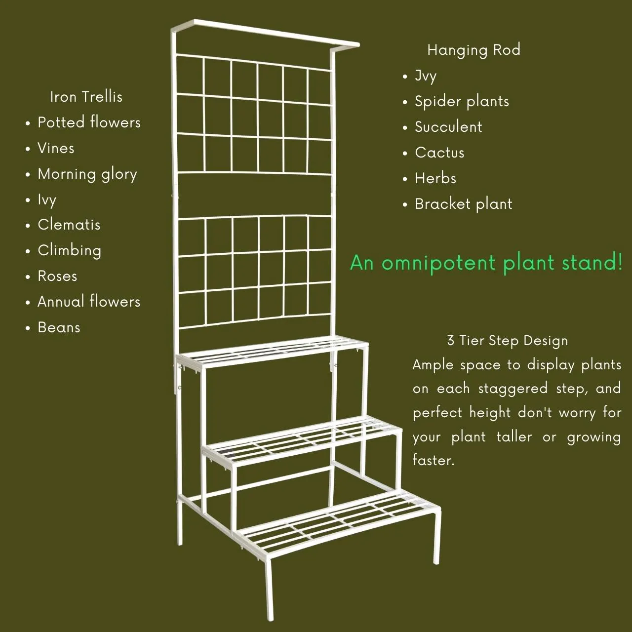 Bloom 4 Tier Metal Plant Stand