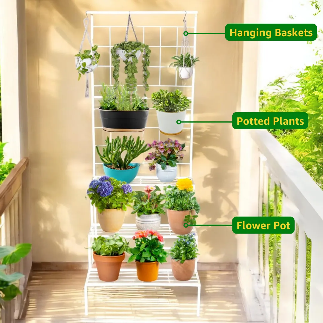 Bloom 4 Tier Metal Plant Stand