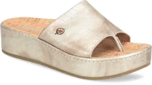 Born Women's Sharr Leather Sandal - Light Gold BR0035330