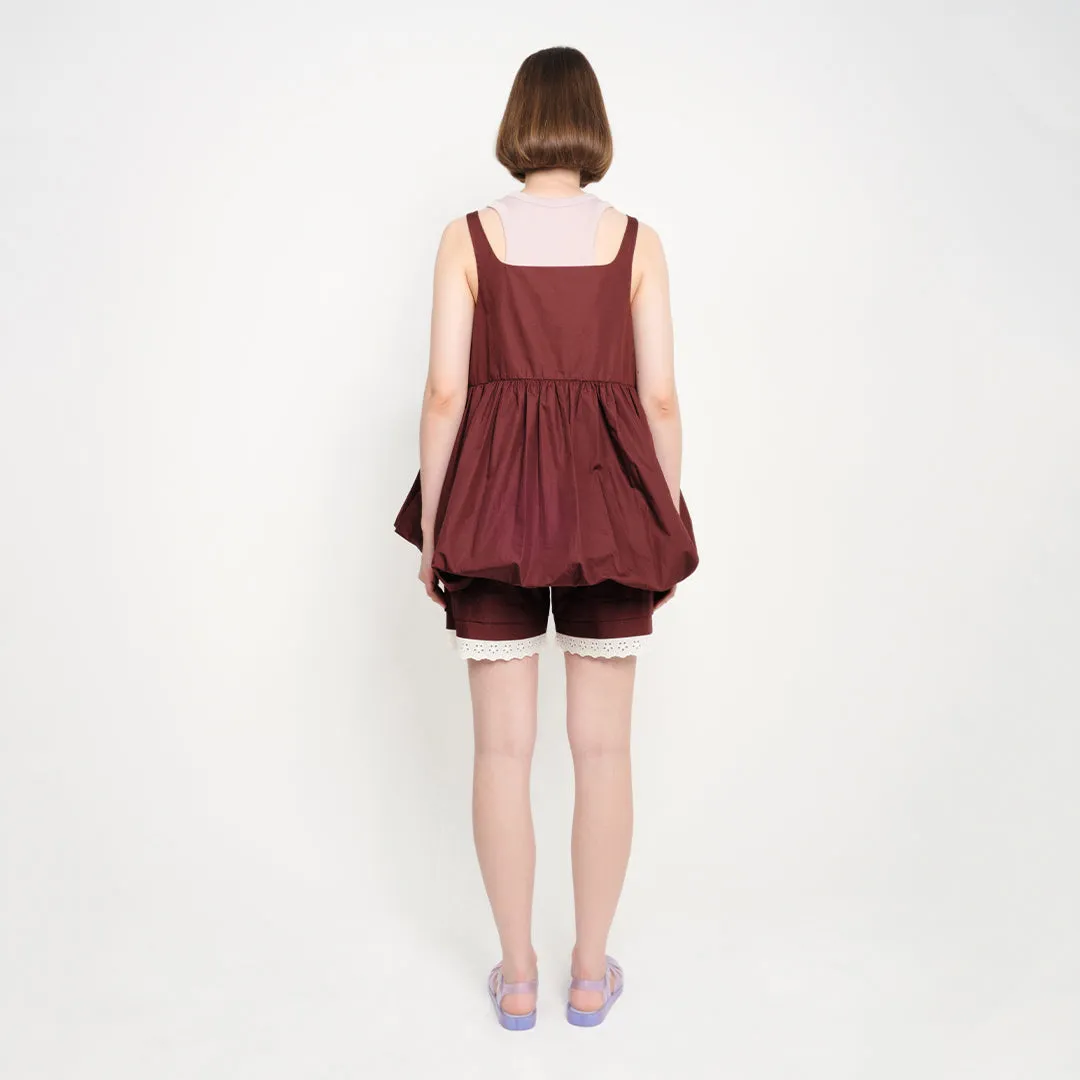 BRODERIE SHORTS - BORDEAUX