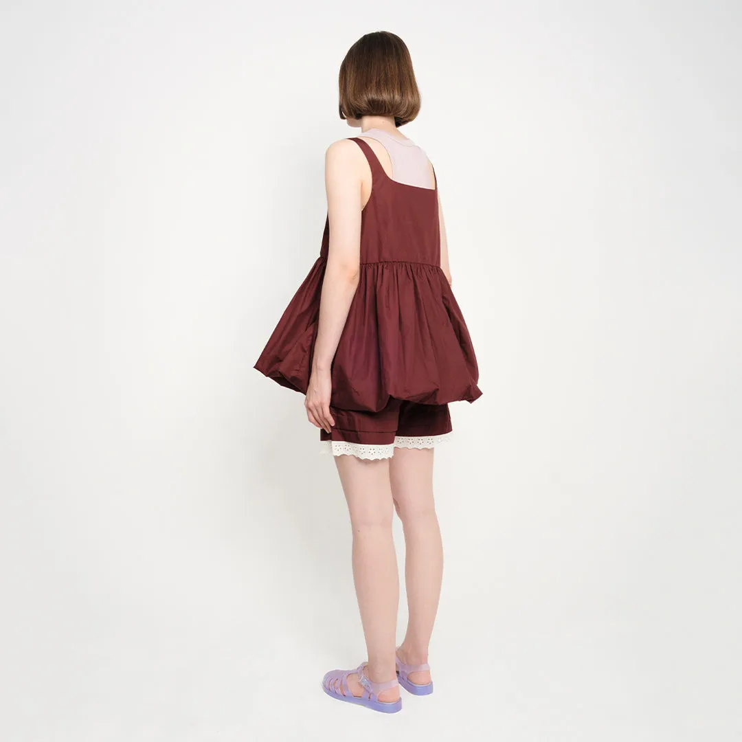BRODERIE SHORTS - BORDEAUX