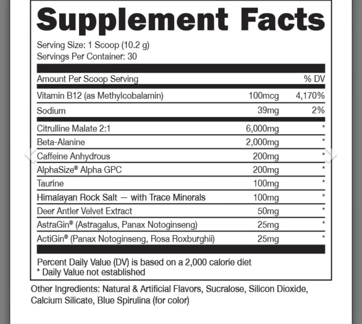 Bucked UP- PreWorkout 30 Servings