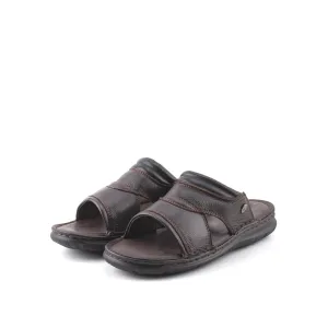 camel active Leather Large Front Strap Sandals  Men Coffee KINGLEY-892411-FF2SV-33