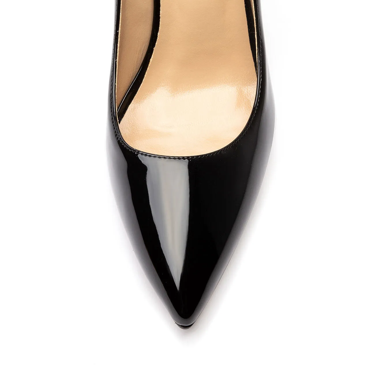 CASTAMERE Womens Basic High Heels Pumps Slip On Pointy Toe Stilettos 10CM Heel