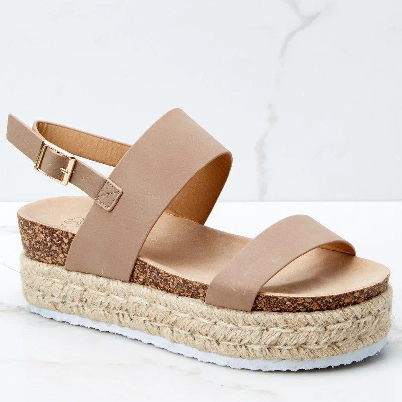 Casual Espadrille Platform Sandals