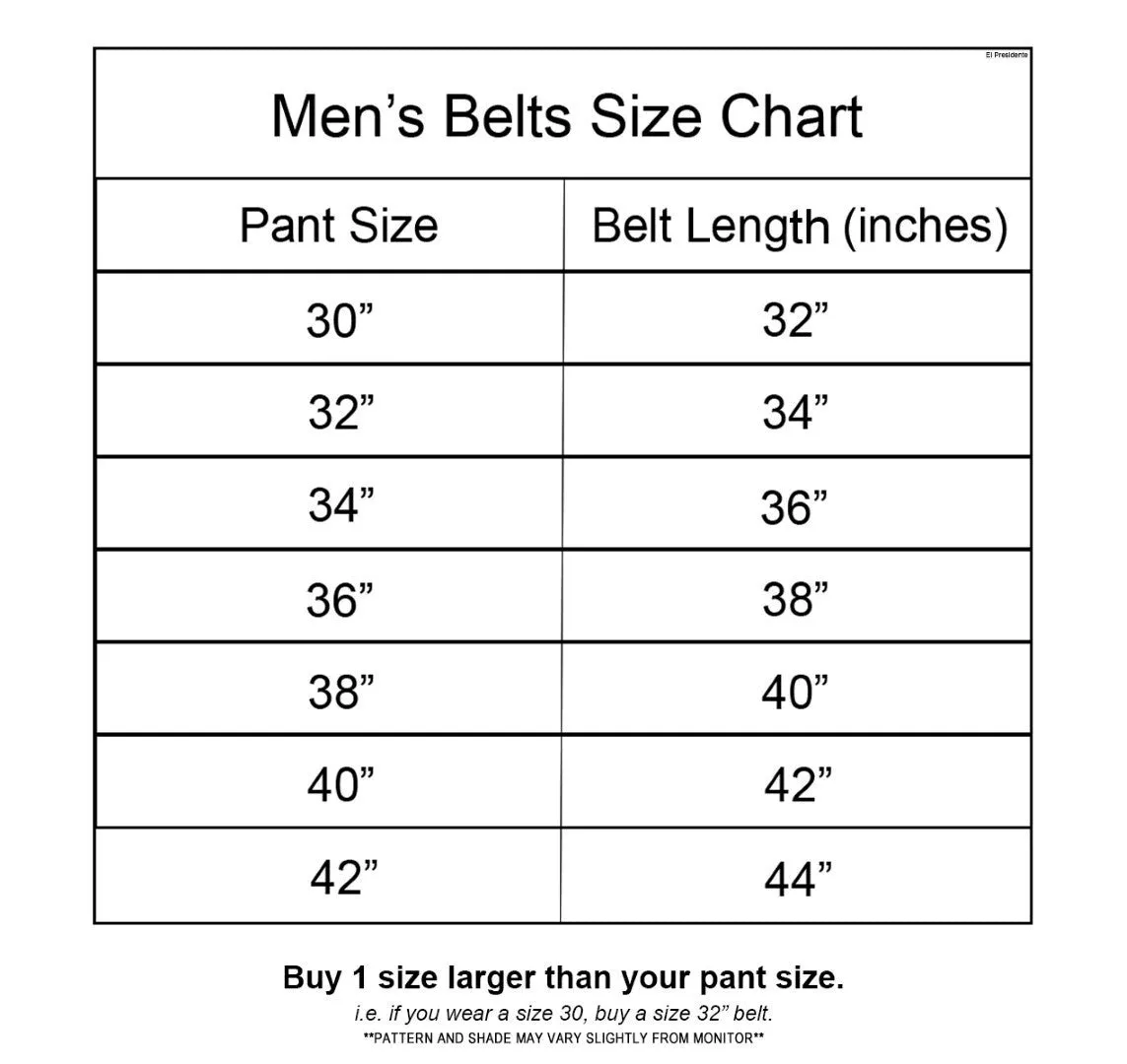 Chedron Western Cowboy Belt Solid Grain Leather - Silver Buckle
