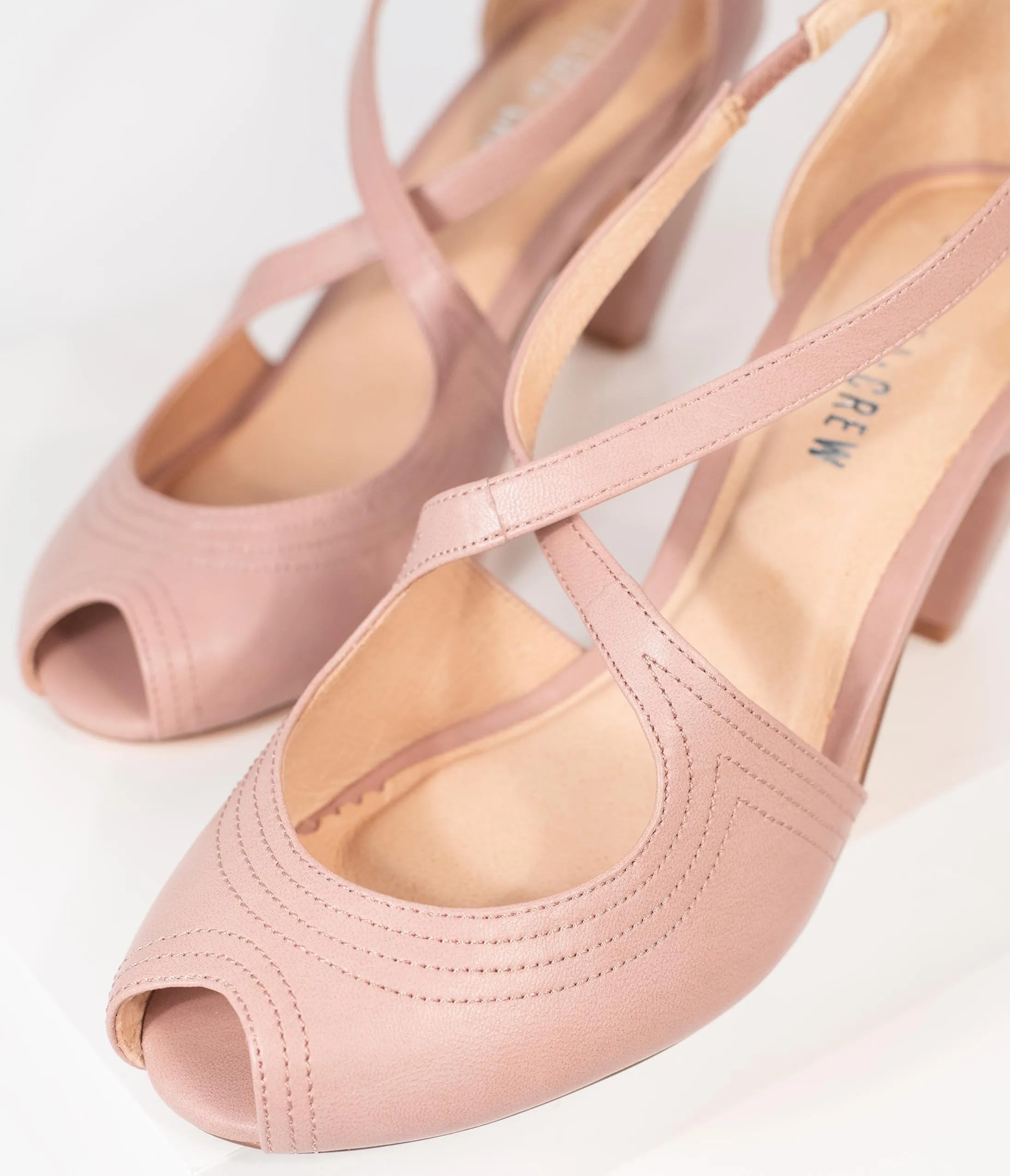 Chelsea Crew Mauve Cross Strap Natasha Heels
