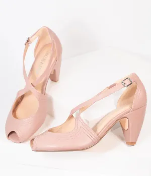 Chelsea Crew Mauve Cross Strap Natasha Heels