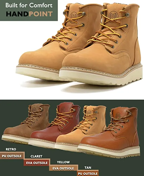 CK306 - 6'' Non-slip Water Resistant Safety Boots Soft Toe -Yellow/Eva Sole