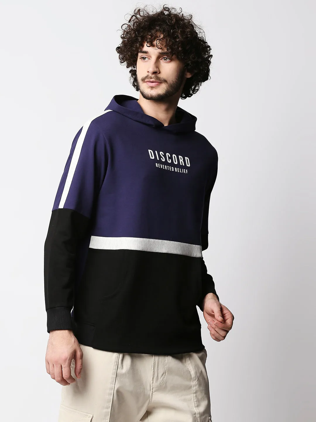 Disrupt Mens Purple Typographic Hoodie