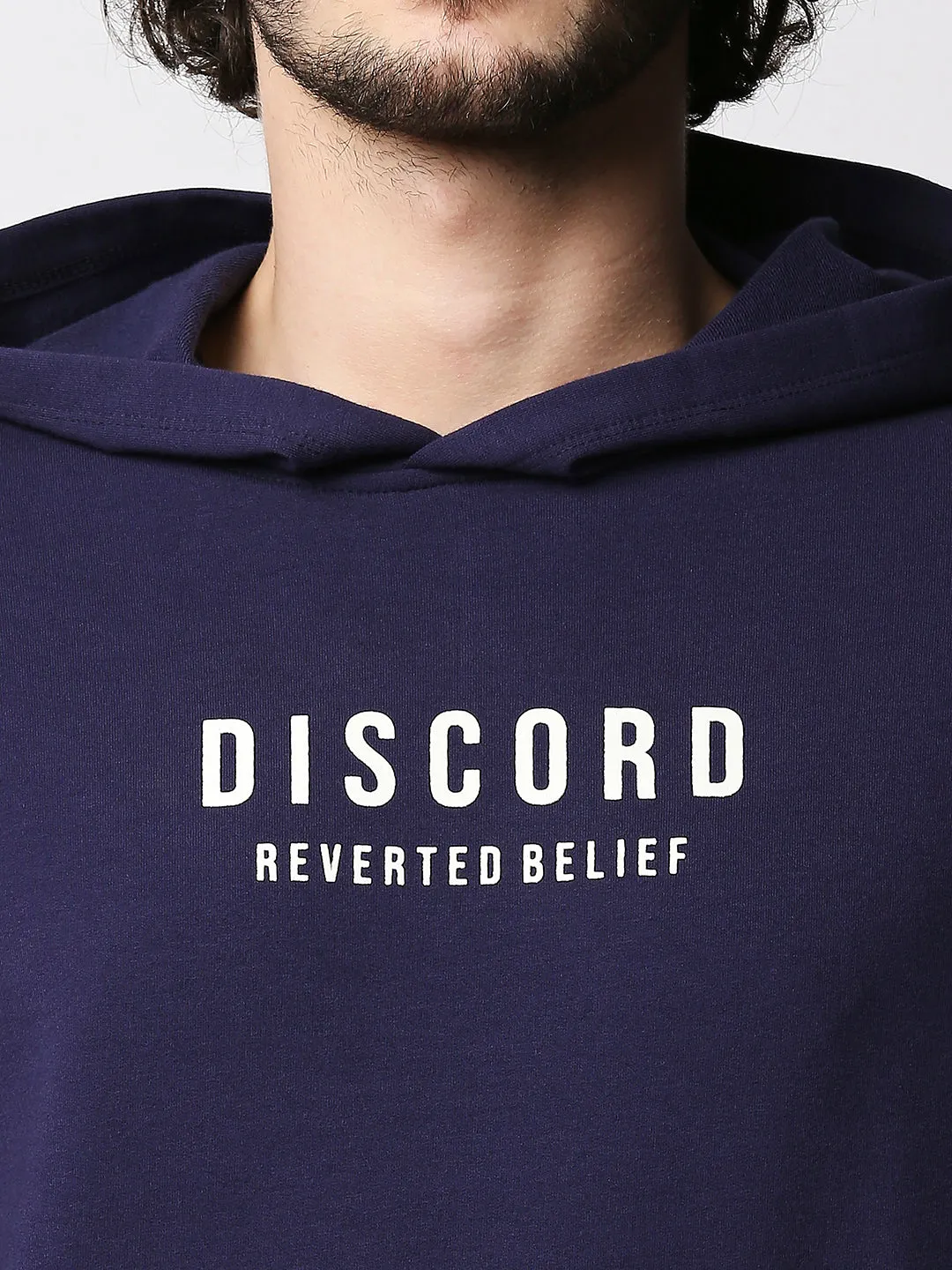 Disrupt Mens Purple Typographic Hoodie