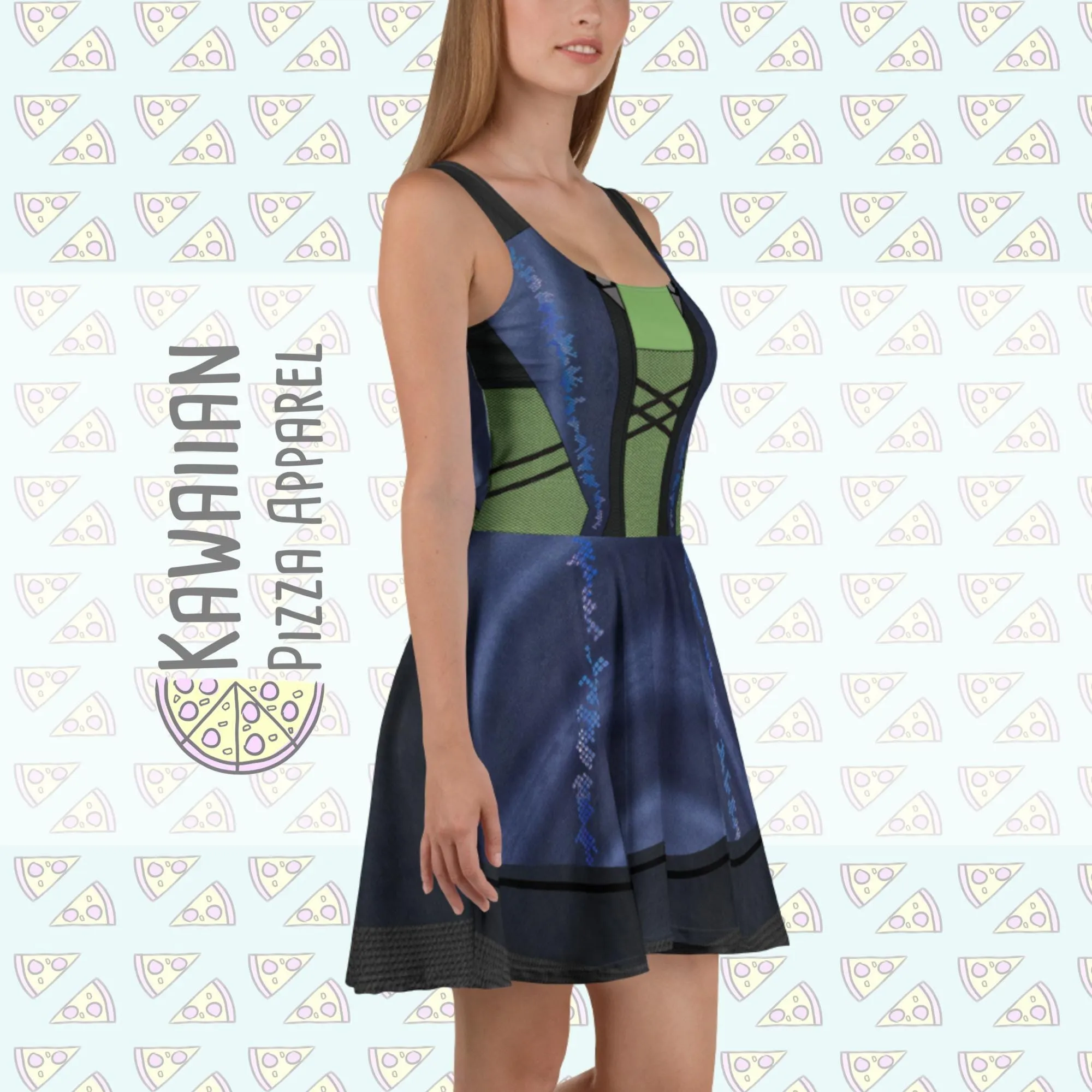 Gamora Inspired Skater Dress