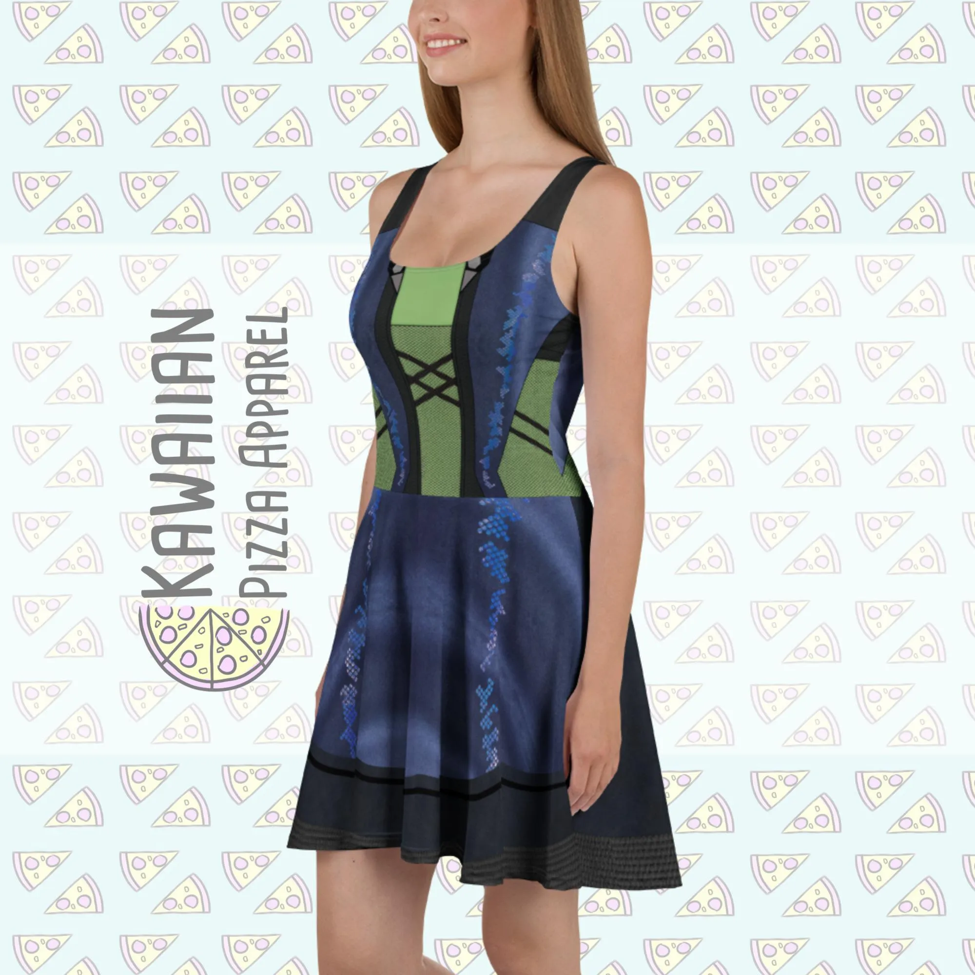 Gamora Inspired Skater Dress