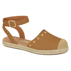 Gold Studs Tan Espadrille Sandals