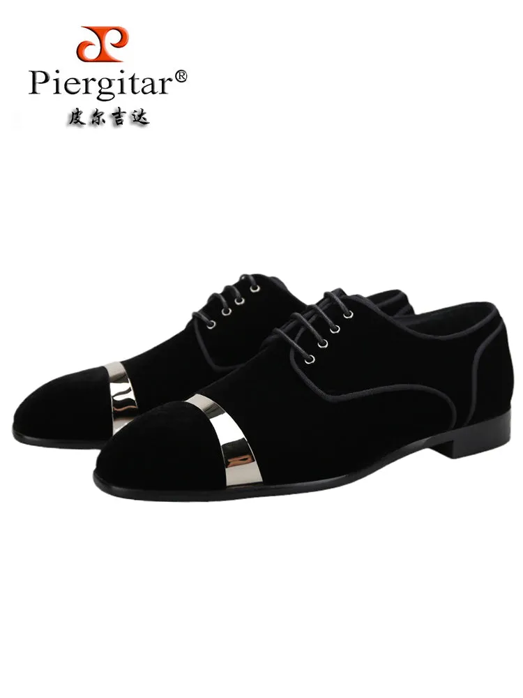 Hot-selling European and American lace-up square-toe loafers red outsole yuppie-style velvet Oxford shoes for men with breathable leather lining