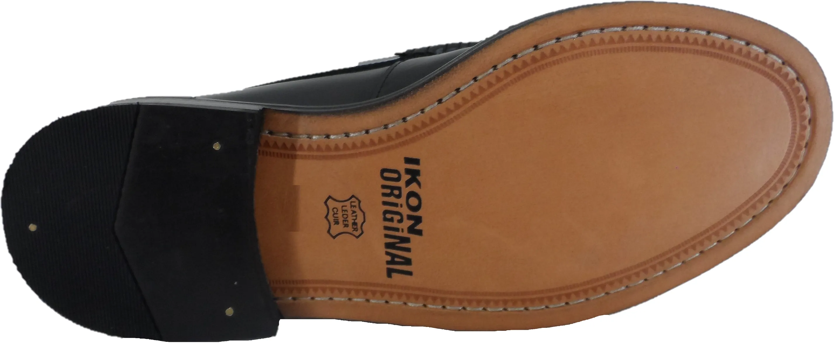 Ikon Original Black Real Weave Retro,Ska,Northern Soul Tassel Loafers