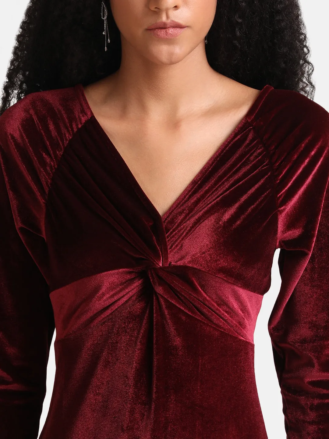 Knot Detail Midi Dress