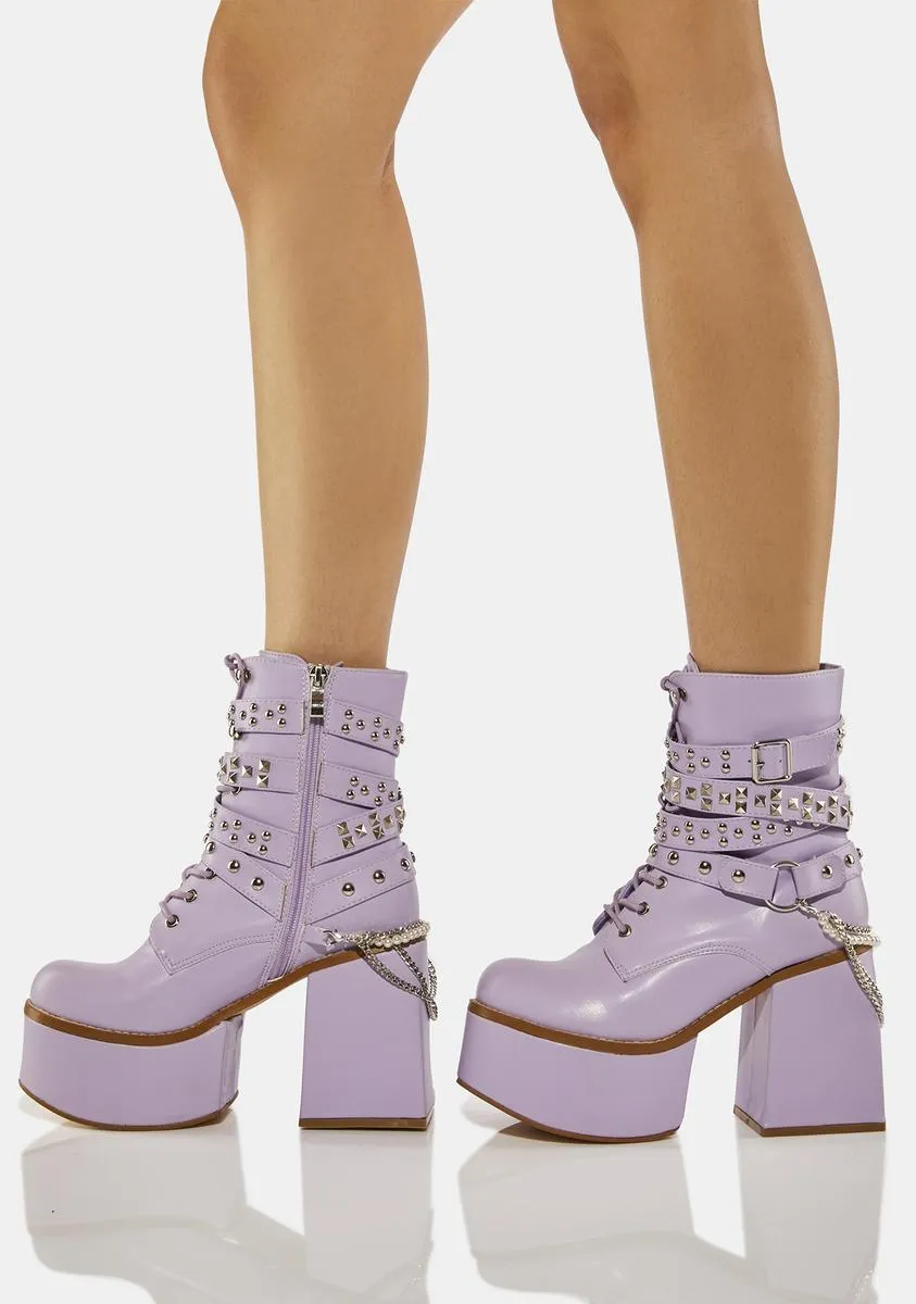 Lilac Permission To Thrive Platform Boots