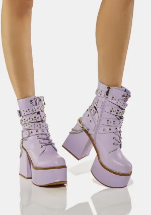 Lilac Permission To Thrive Platform Boots