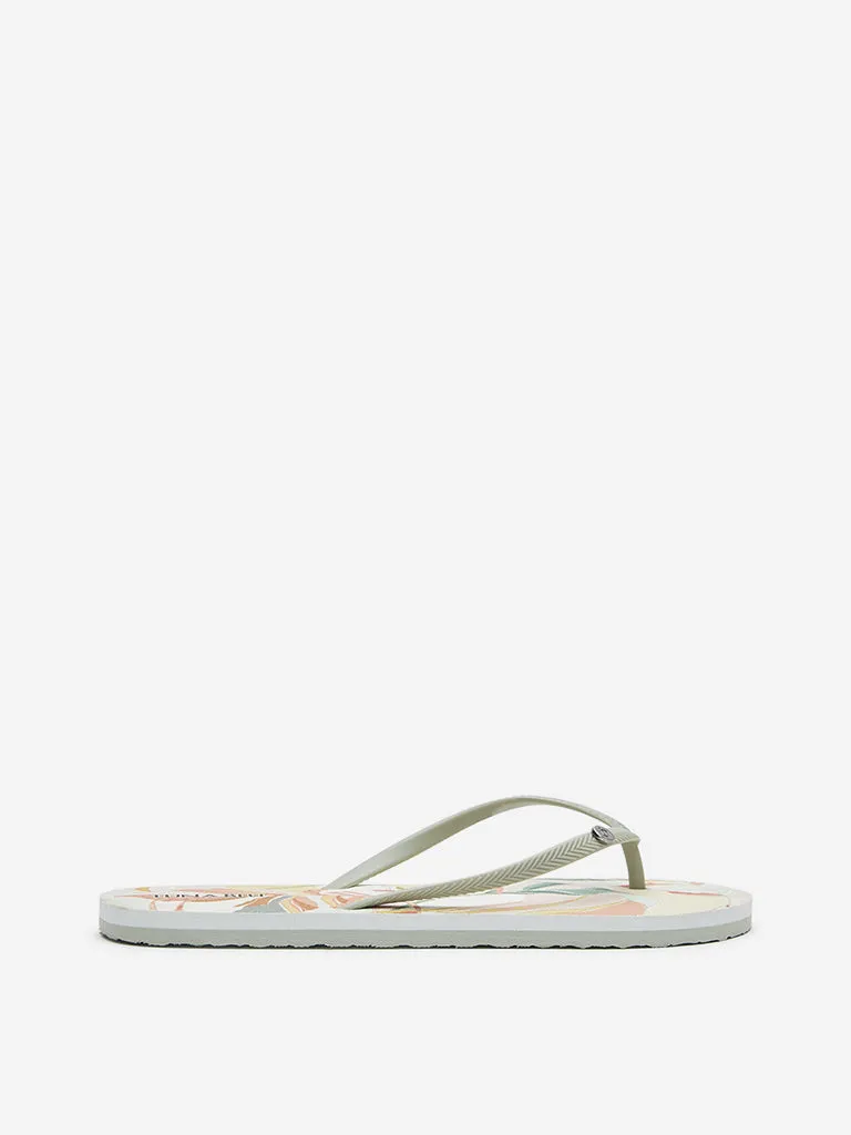 LUNA BLU Sage Tropical Design Flip-Flop
