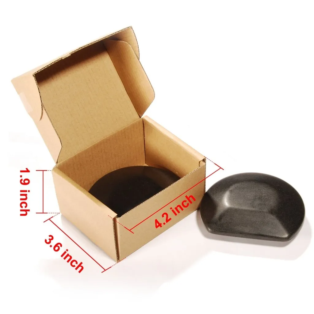 Master Massage Three Quarter 3/4 Round Balsalt Hot Massage Stone Rock Guasha 2 Piece Pack