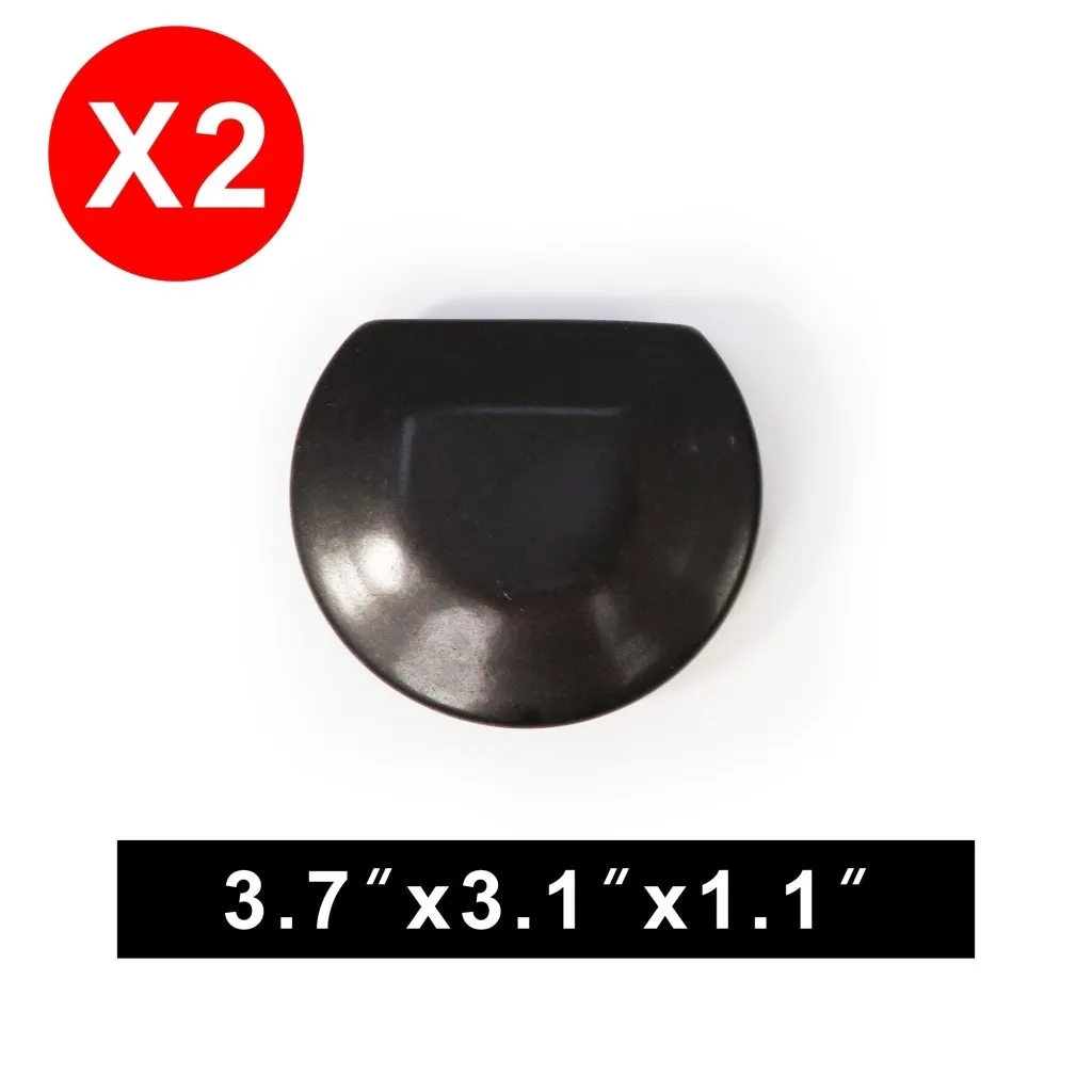 Master Massage Three Quarter 3/4 Round Balsalt Hot Massage Stone Rock Guasha 2 Piece Pack