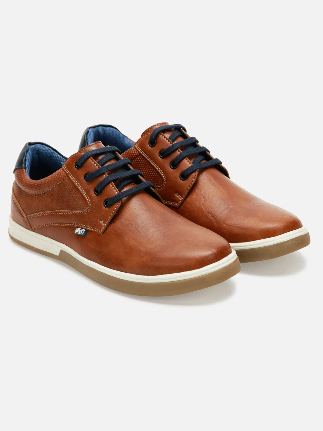 Men's Tan Round Toe Lace Up Casual (IX1017)