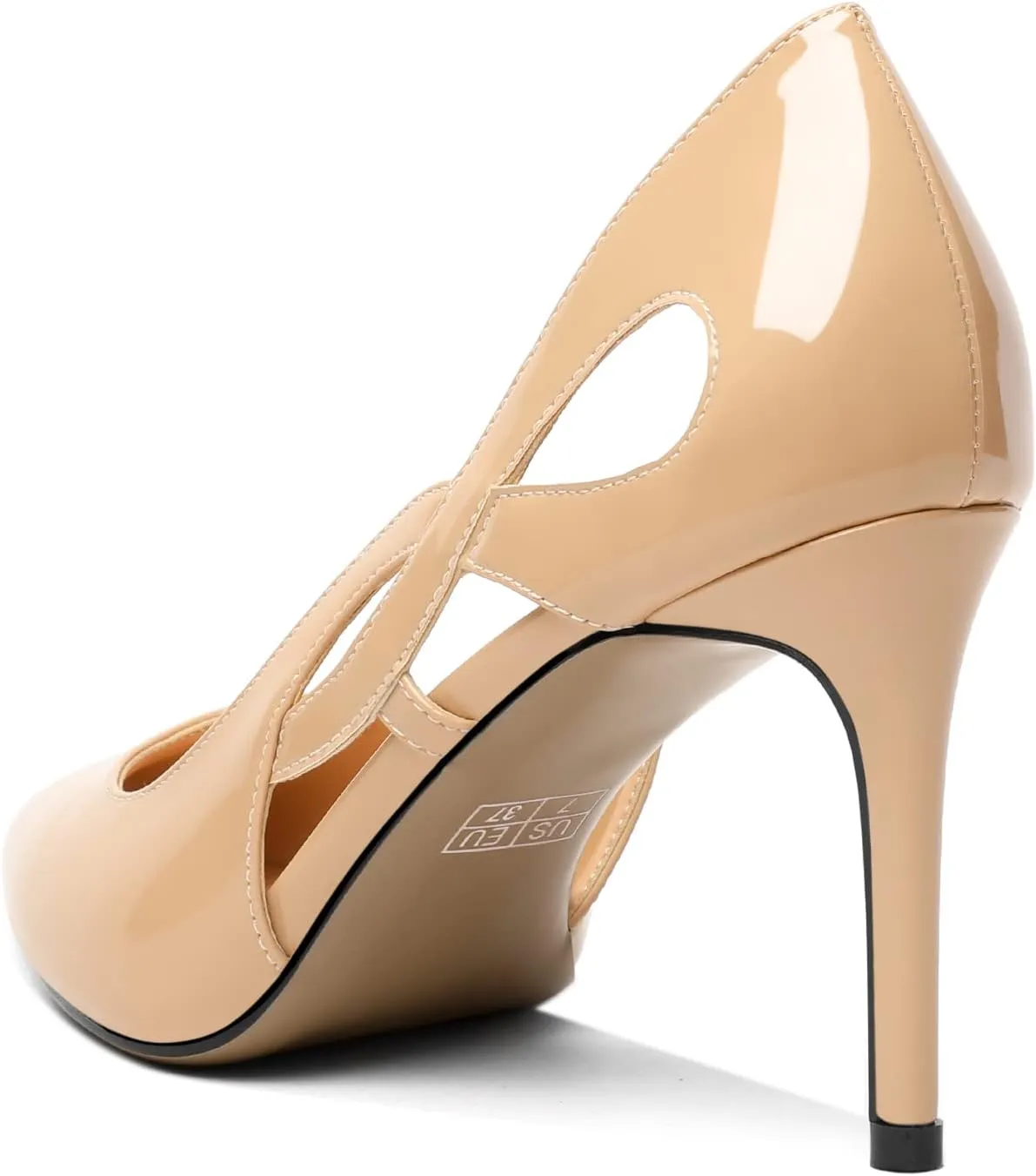 Mettesally Womens High Heel Pumps Pointed Closed Toe Heeled Shoes Stiletto High Heels Slip On Cross Strap Dress Party Shoes