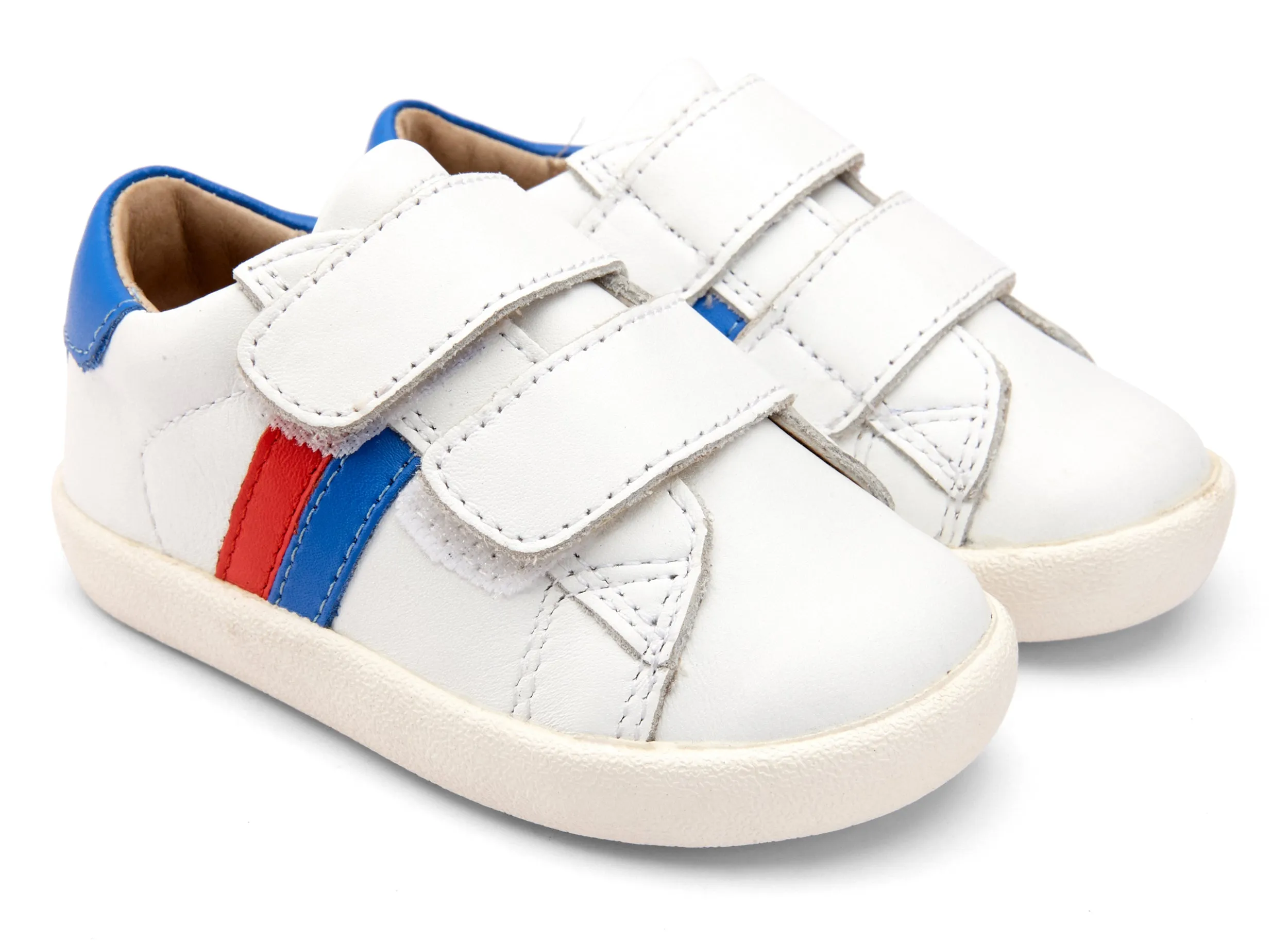 Old Soles Boy's and Girl's Toddy Sport, Snow/Neon Blue/Bright Red