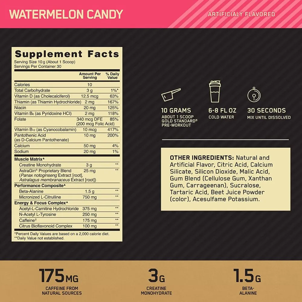 Optimum Nutrition Gold Standard Pre-Workout 30 Servings