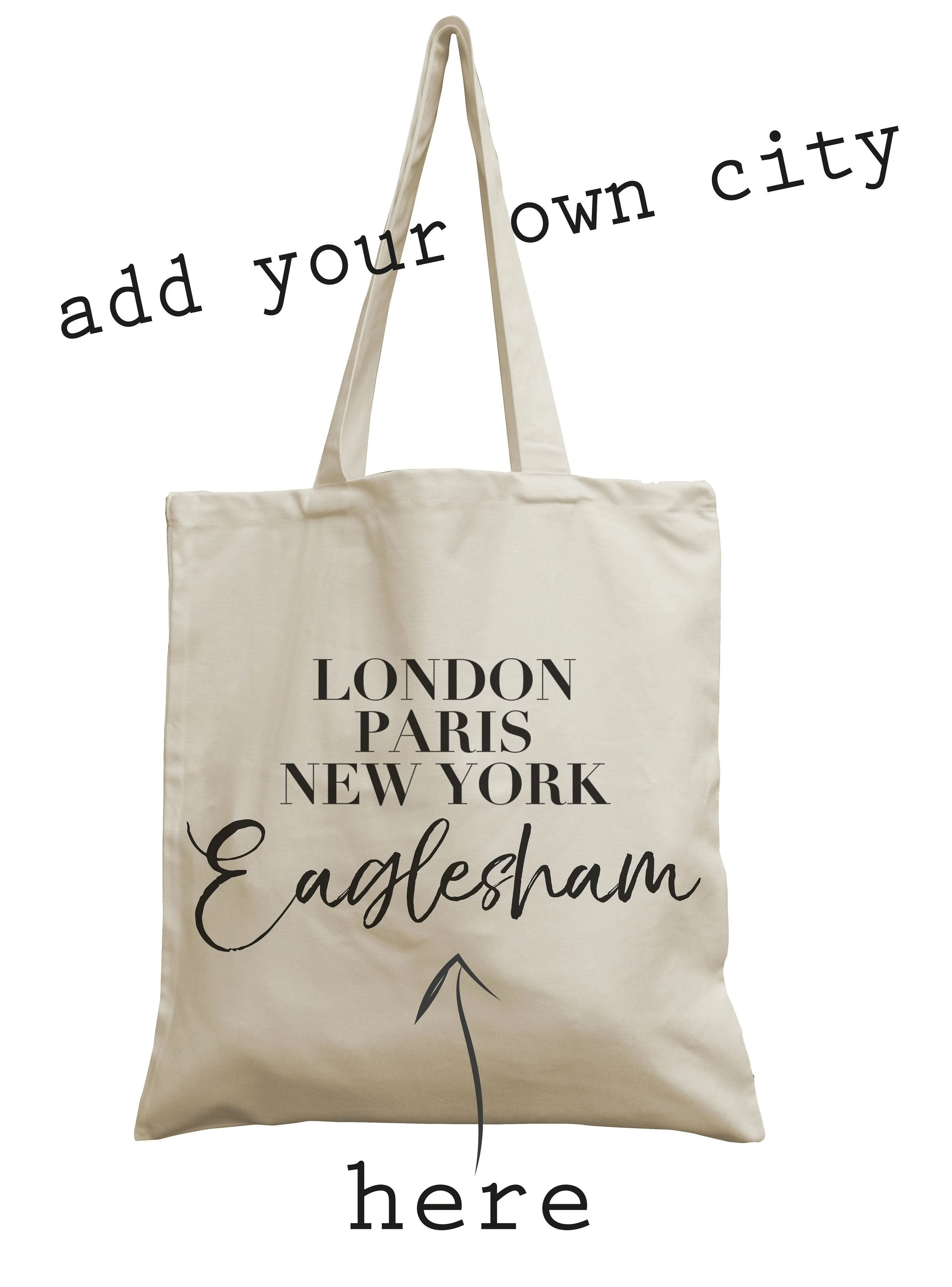 Personalised City Vogue canvas bag