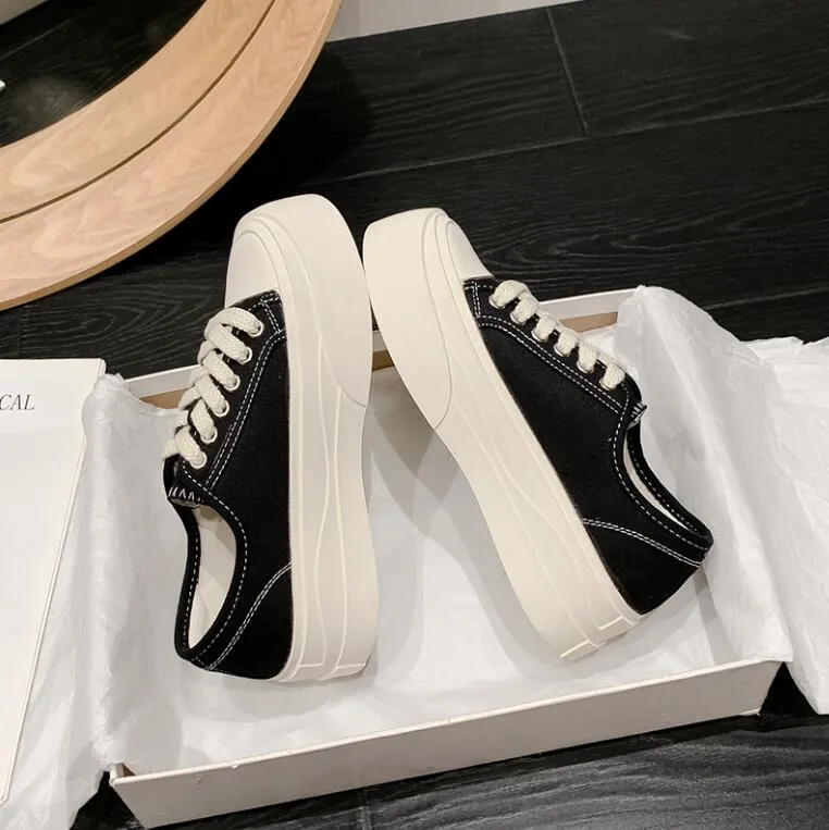 Petite Size Thicksole Canvas Casual Shoes MS213