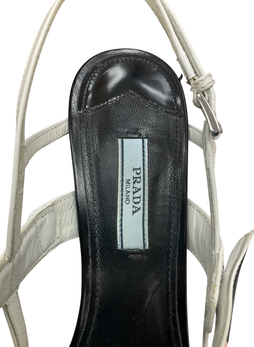 Prada Black Leather Slingback Pumps UK 7.5 EU 40.5 