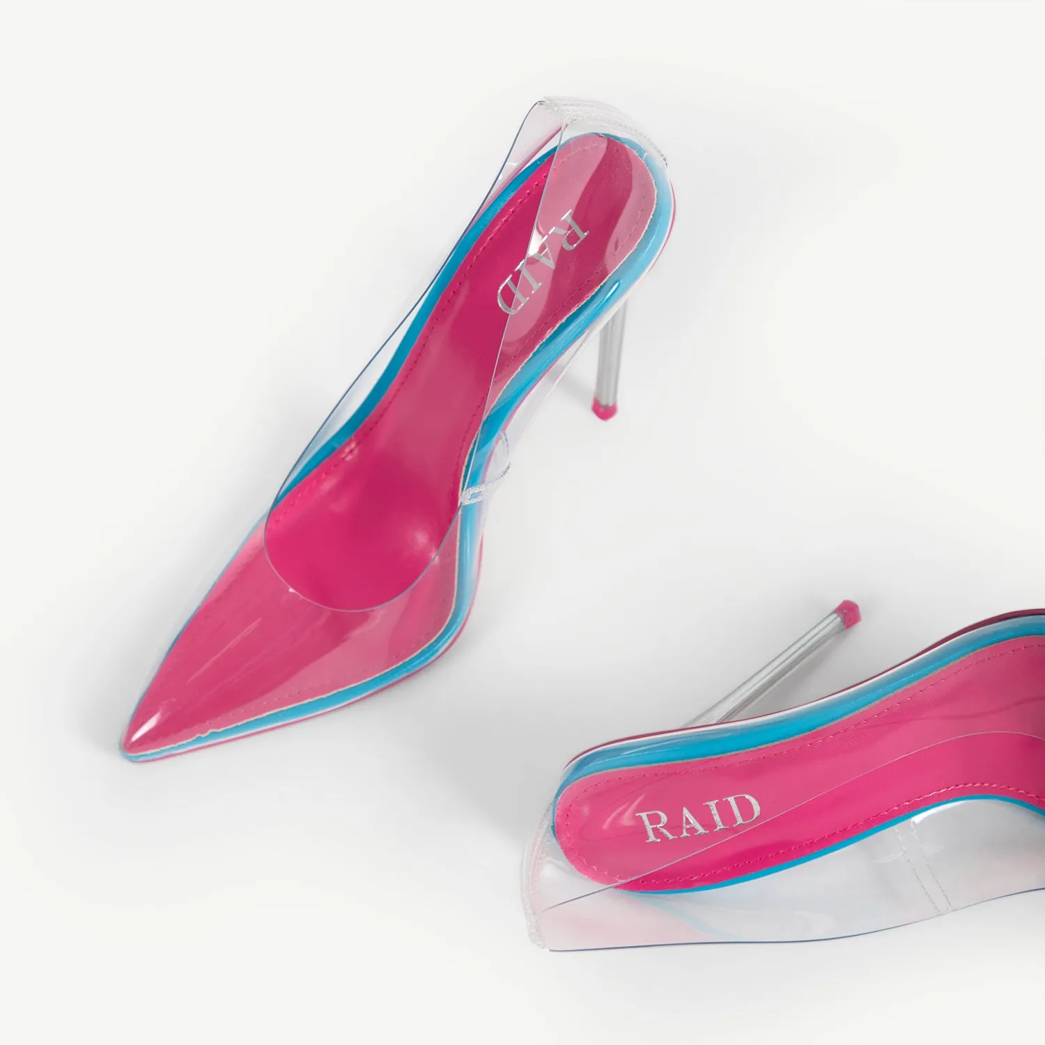 RAID Genova Perspex Heel in Blue