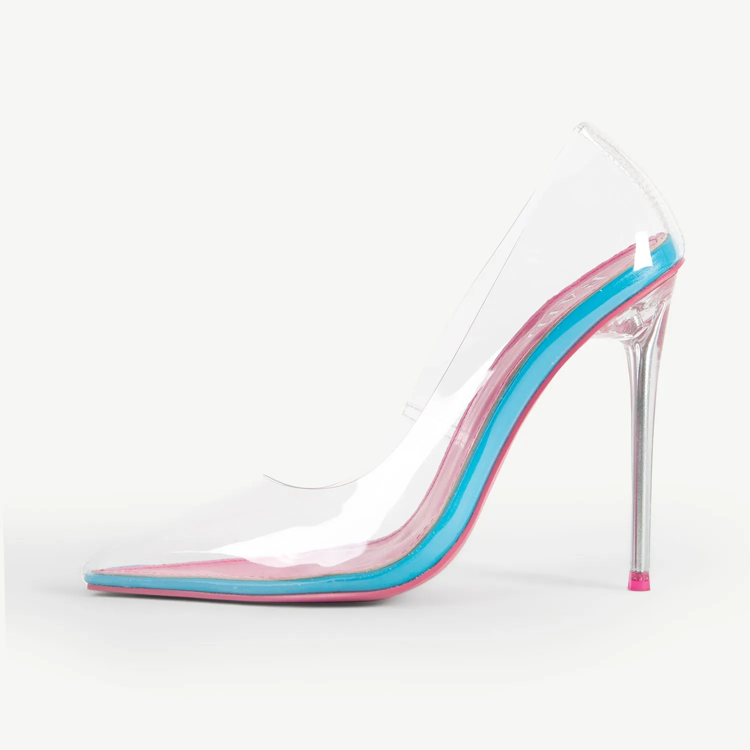 RAID Genova Perspex Heel in Blue