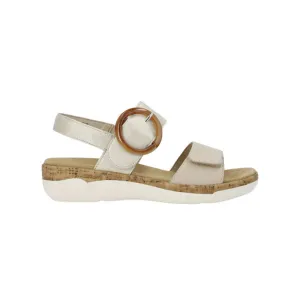 REMONTE BIG BUCKLE COMFORT SANDAL LIGHT METALLIC - WOMENS